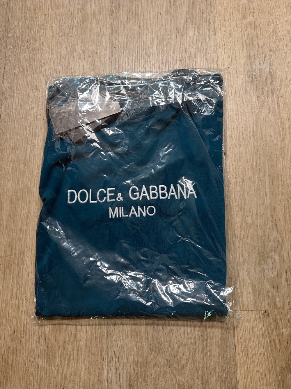 Dolce & Gabbana Teal Logo Crewneck T-Shirt - Picture 4 of 4